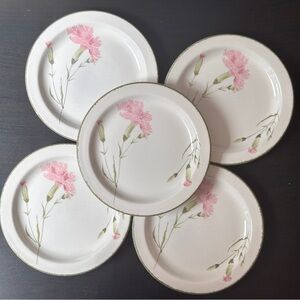 Stonehenge Midwinter Invitation Pink Carnation Plates (Set of 5) - England